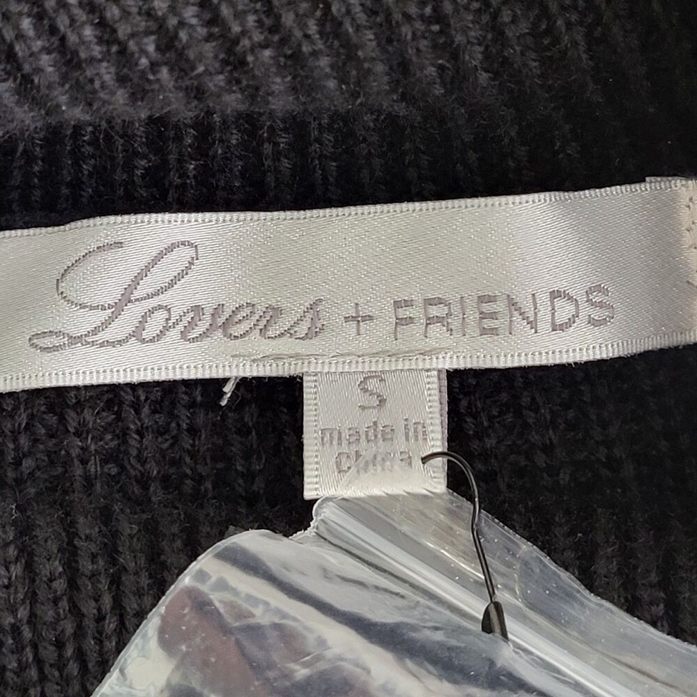 Lovers and Friends Keeney Dress Wool Blend Small Black Distressed Whimsygoth - Picture 10 of 13
